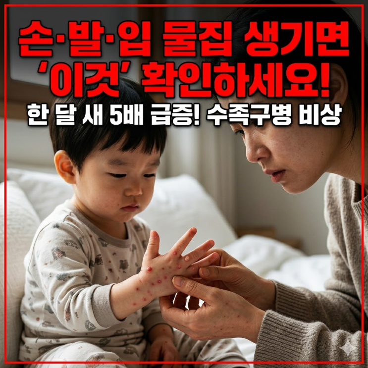  "치료약도 없는데 어린이집 보내다가 그만.. 지난해보다 2배 독해진 영유아 수족구병 예방 수칙의 비밀"