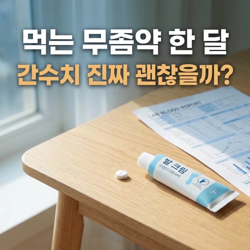먹는 무좀약 한 달 후기, 간수치 직접 검사했어요
