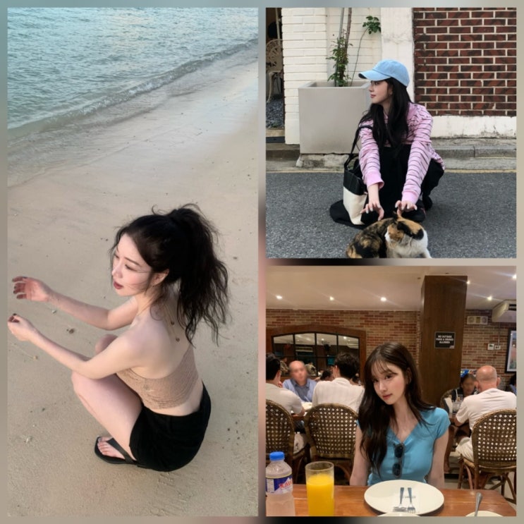  유튜버 신지우 인스타 근황 청순 여행룩 나이 키 스타일링