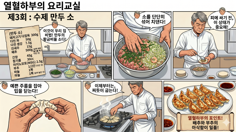 열혈 하부의 요리교실 100선 "수제만두"