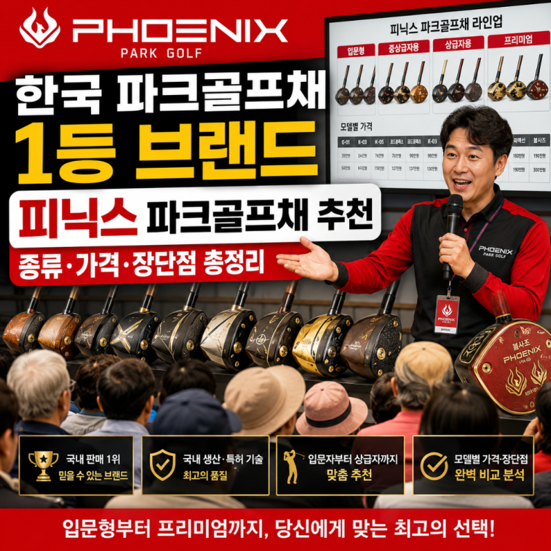 국산 파크골프채 1등 브랜드 피닉스 파크골프채 추천｜종류·가격·장단점 총정리