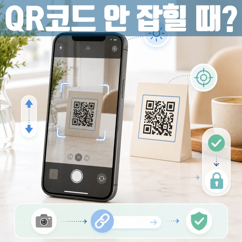 QR코드 스캔하는 방법, 카메라로 안 될 때는 어디서 확인하나요?