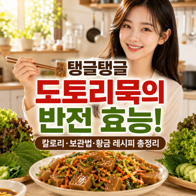 도토리묵 효능 레시피 먹는법 칼로리 총정리