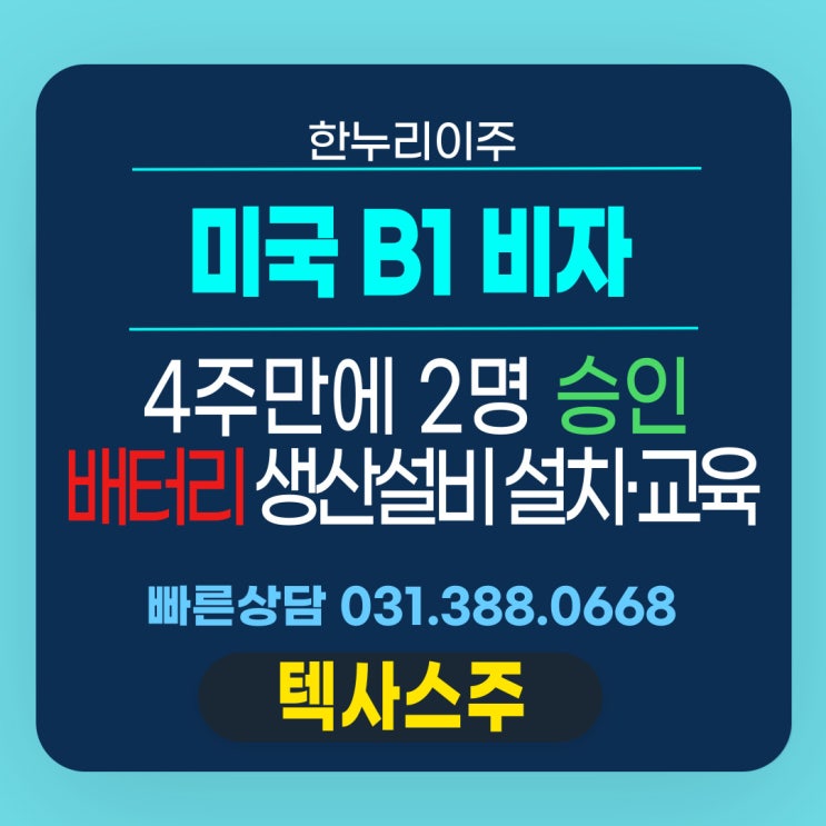  미국 비지니스 방문 비자 신청 후 B1B2 발급
