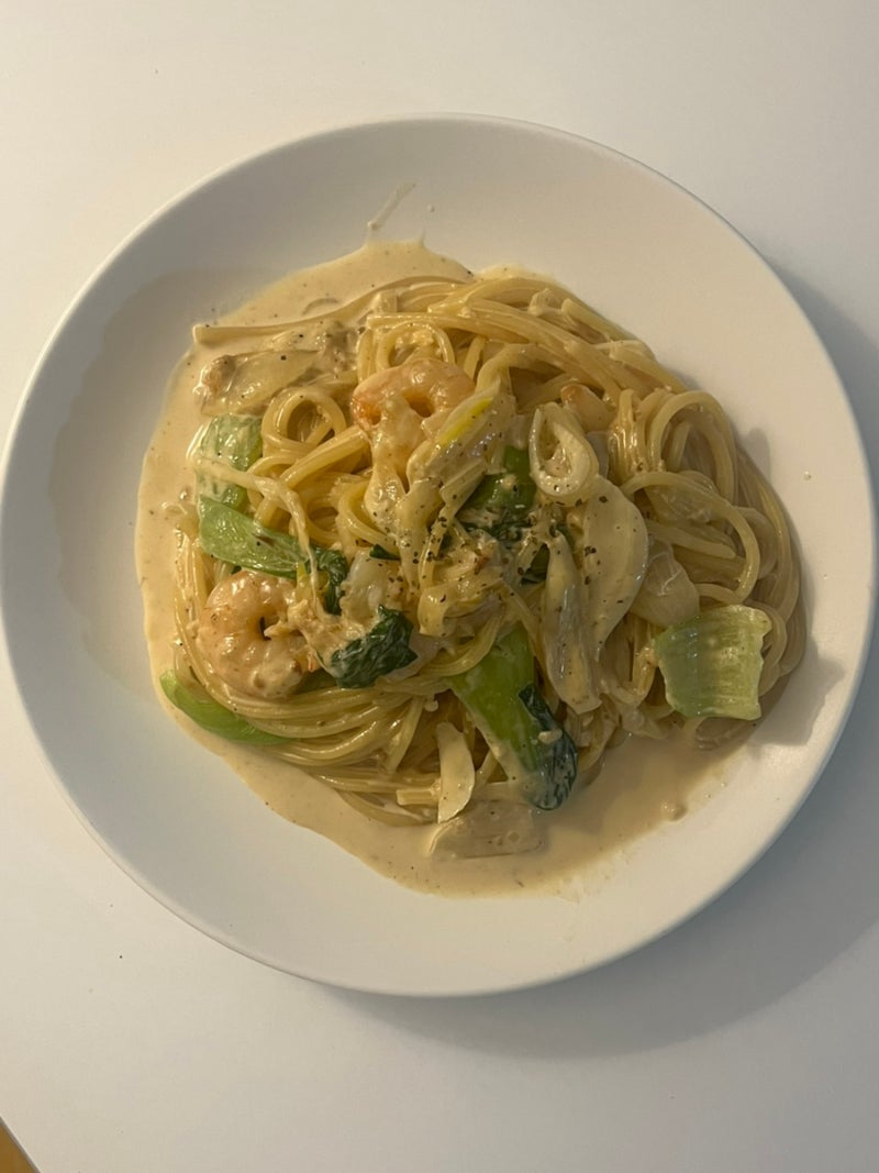 까르보나라 간단 레시피, 생크림 없이도 맛있는 자취생 파스타
