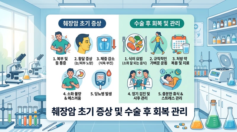 췌장암 1기 2기 증상과 수술 후 회복, 무엇을 챙겨야 할까