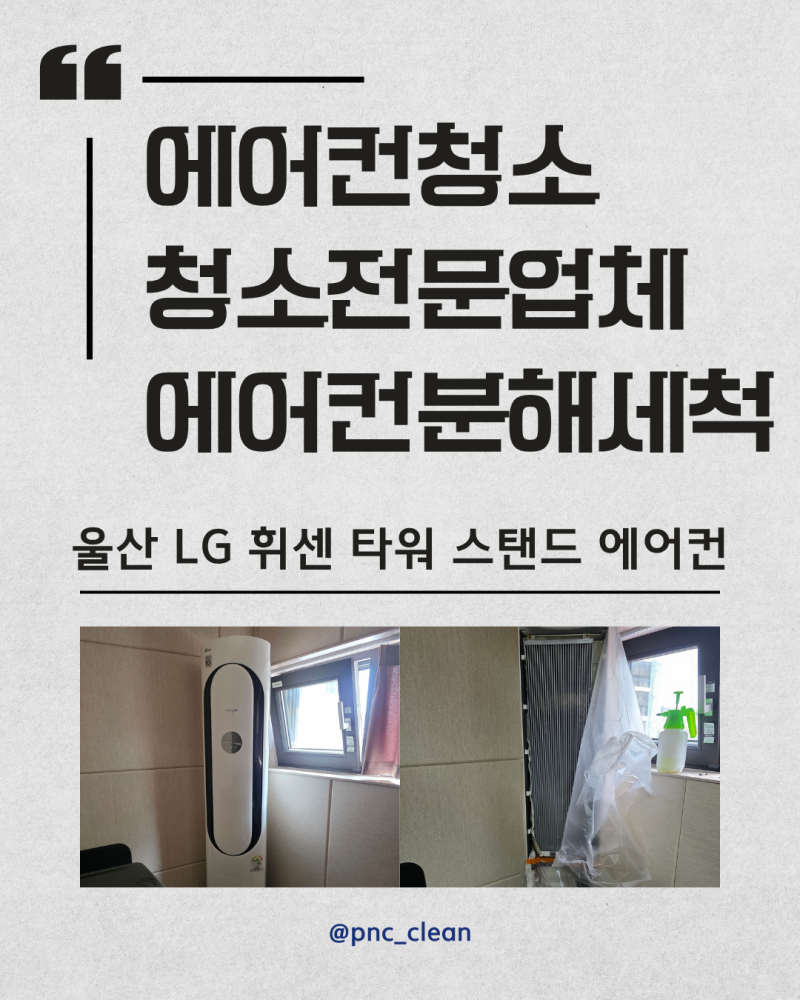 [에어컨청소] 울산 LG 휘센 스탠드, 시스템 에어컨 청소