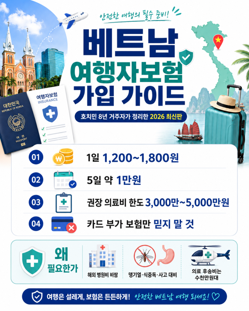 베트남 여행자보험 - 8년 거주자가 정리한 가입 가이드 (2026 최신)