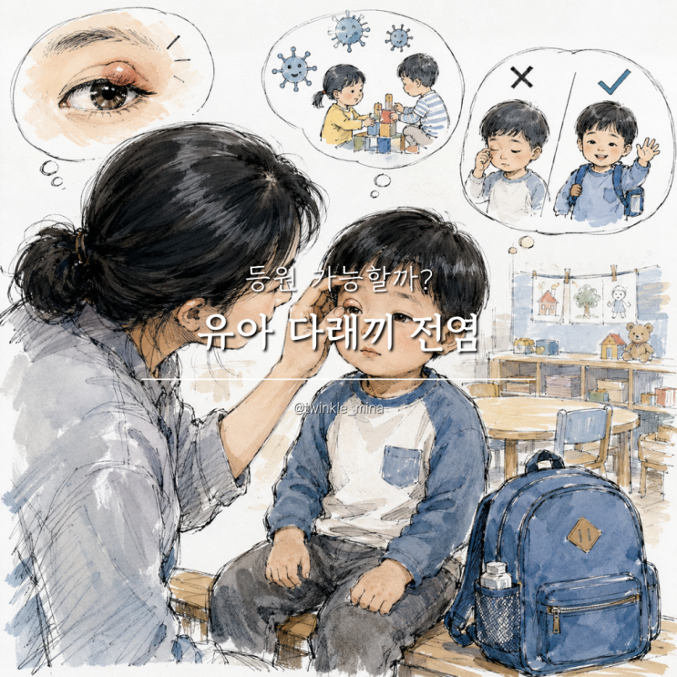  유아 다래끼 전염 등원 가능할까? 어린이다래끼 대처법