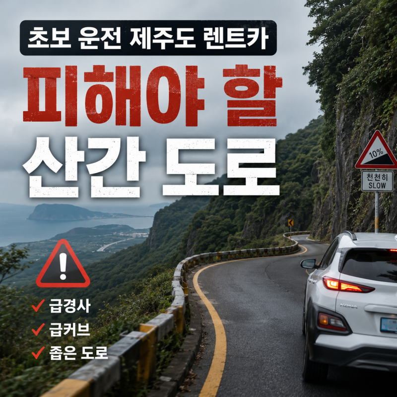 초보 운전 제주도 렌트카 여행자 필독! 한라산 1100도로 등 절대 피해야 할 위험한 산간 도로....