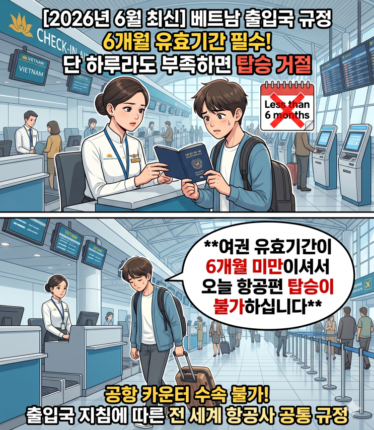  [2026년 6월 최신] 베트남 출입국 규정 여권 유효기간 & 입국 가능한 방법
