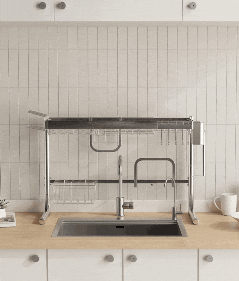 [무타공마켓] “가로 길이와 높이까지 내 주방에 딱 맞출 수 있는 구조”, 풀스텐 기둥식 싱....