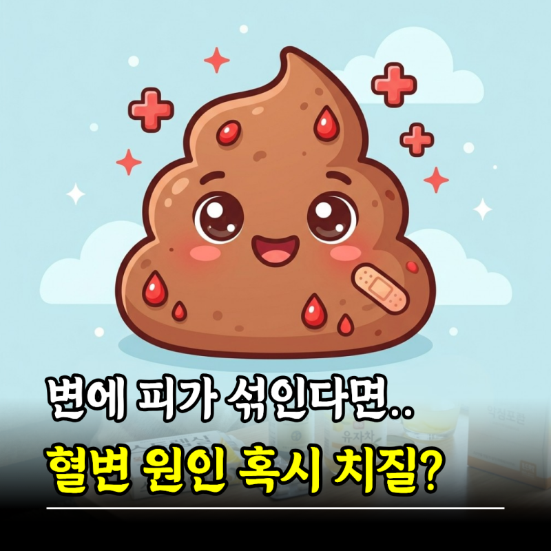 변에 피가 섞인다면.. 혈변 원인 혹시 치질?