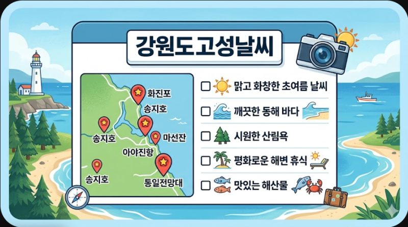 강원도 고성 날씨와 미리 즐기는 초여름 휴가 가이드