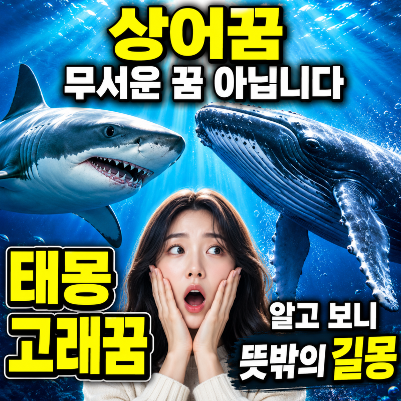 상어꿈 해몽 무서운 꿈인 줄 알았는데 태몽과 고래꿈 반전 의미