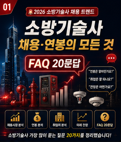 소방기술사 채용·연봉의 모든 것｜가장 많이 묻는 FAQ 20문답
