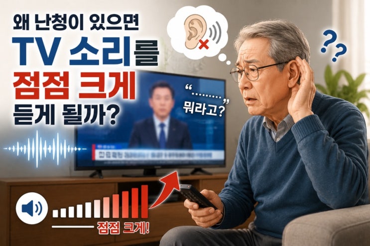  왜 난청이 있으면 TV 소리를 점점 크게 듣게 될까?