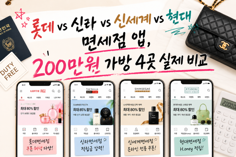 ✈️ Online Duty Free App Discount Comparison Guide | Lotte, Shilla, Shinsegae, Hyundai: Which is the Cheapest?