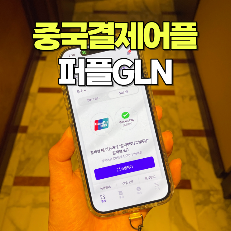 중국 결제수단 어플 현금없이 바로 결제 퍼플 gln 사용 방법 후기