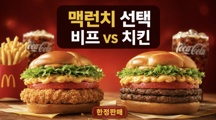  맥앤치즈 더블 비프 vs 스파이시 치킨, 맥런치 선택 기준