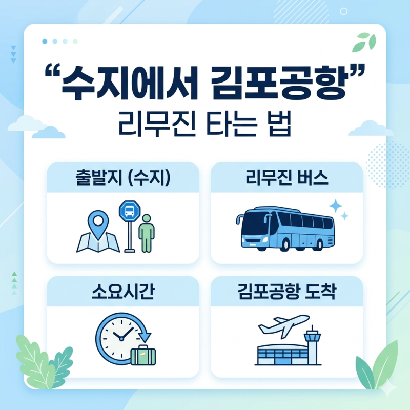 인천행이랑 타는 곳 달라요! 수지에서 김포공항 리무진 타는 법