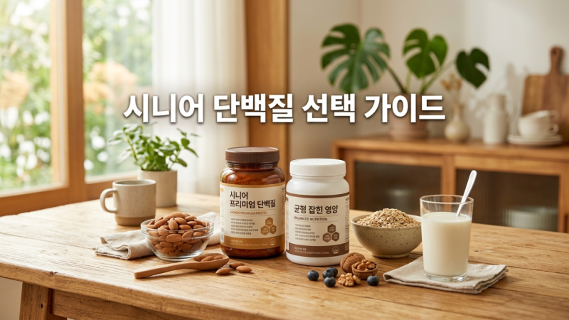 시니어 단백질 보충제 추천, 50대 60대 부작용 없는 안전한 선택 기준은?