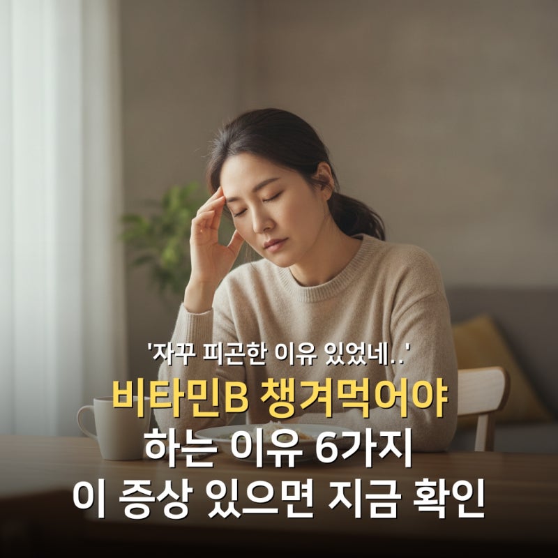 '이 증상'이 있다면 비타민B를 챙겨먹어야 하는 이유(+효능 6가지)