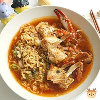 냉동꽃게요리 류수영 꽃게라면 레시피 해장라면 한그릇요리