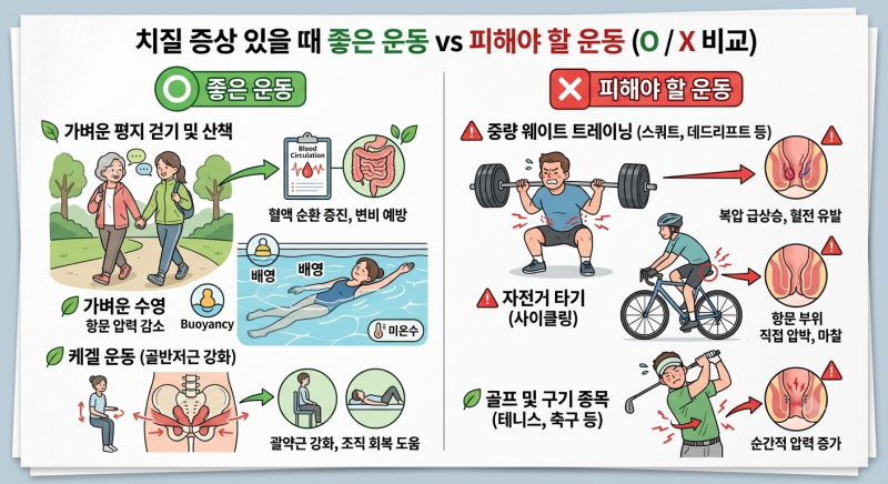 치질에 좋은 운동 vs 피해야 할 운동 총정리