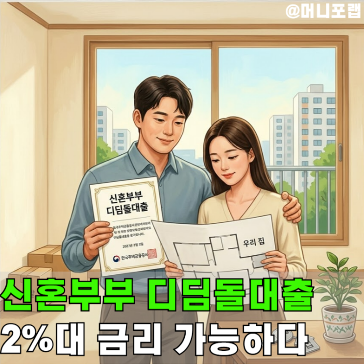  시중 4%에 신혼부부 디딤돌대출은 2%대, 6월 재공시 금리 정리
