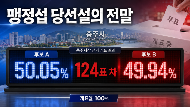  맹정섭 당선설 왜 나왔나, 124표 역전의 전말