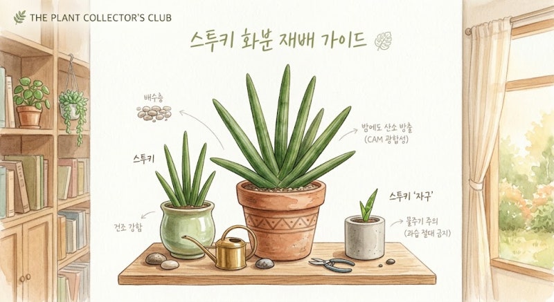 스투키 키우기 완벽 가이드: 물주기부터 분갈이, 번식까지 하나로 끝내기