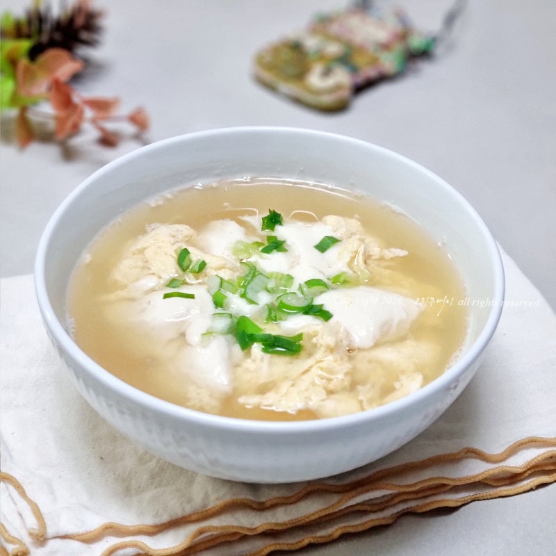 순두부 계란탕 레시피 담백한 순두부 국물요리
