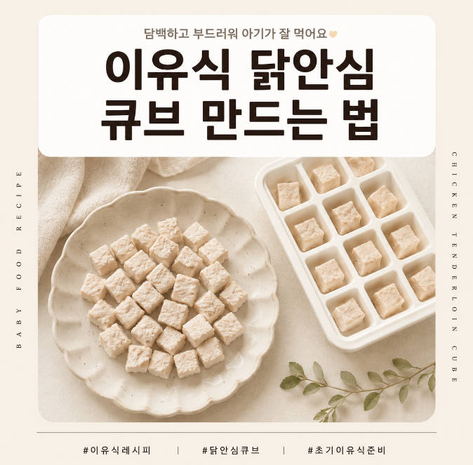 이유식 닭안심 큐브 만드는 법｜이유식 닭고기 큐브 만들기