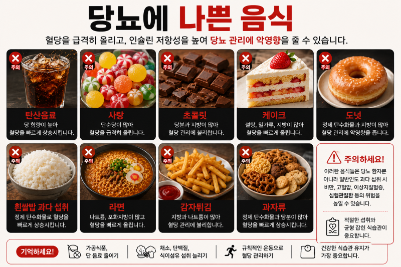 당뇨에 나쁜 음식 10가지