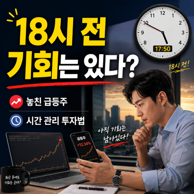  업무 보느라 놓친 급등주, 18시 전까지 기회는 있다? 이책임의 시간 관리 투자법