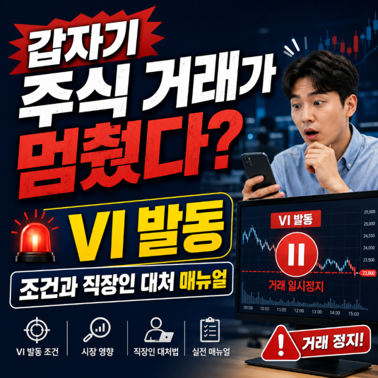  "갑자기 주식 거래가 멈췄다?" 당황하지 마세요! VI 발동 조건과 직장인 대처 매뉴얼