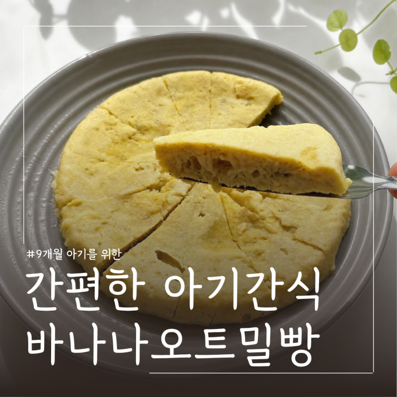 8개월 9개월 아기간식 추천 바나나오트밀빵 간단하게 만드는법