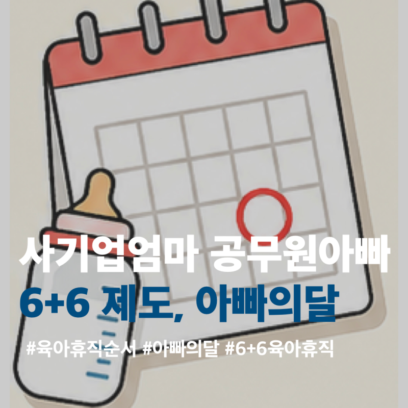 공무원 + 사기업 부부 | 헷갈리는 6+6 육아휴직제도와 아빠의달 파헤치깅... 육아휴직 쓰는 순....