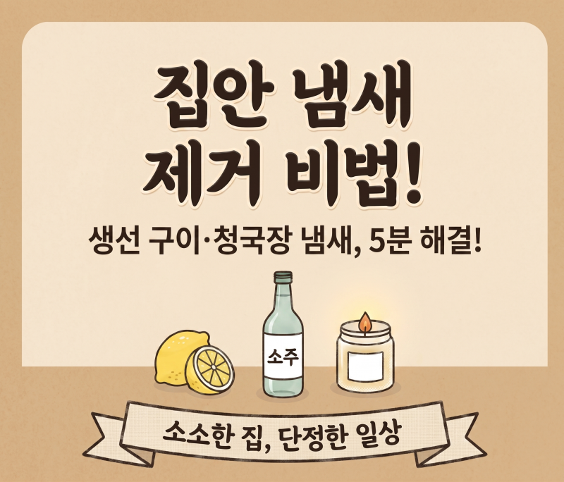 집안 냄새 제거 비법! 생선 냄새 제거하는 천연 탈취제 활용법