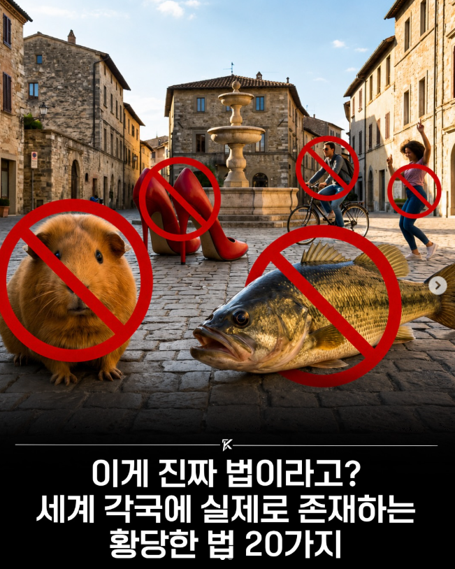 세계 각국에 실제로 존재하는 황당한 법 20가지