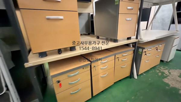  [가산 구로 중고사무용가구] 사무실 레이아웃의 완성, 3단 이동서랍장 깔맞춤 세팅 (리마켓 금천점)