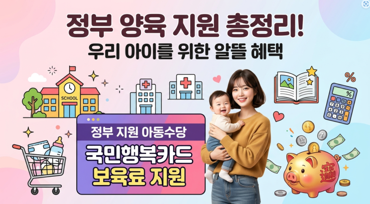  2026년 아이사랑카드 발급 혜택 총정리 및 정부 지원금 신청 방법