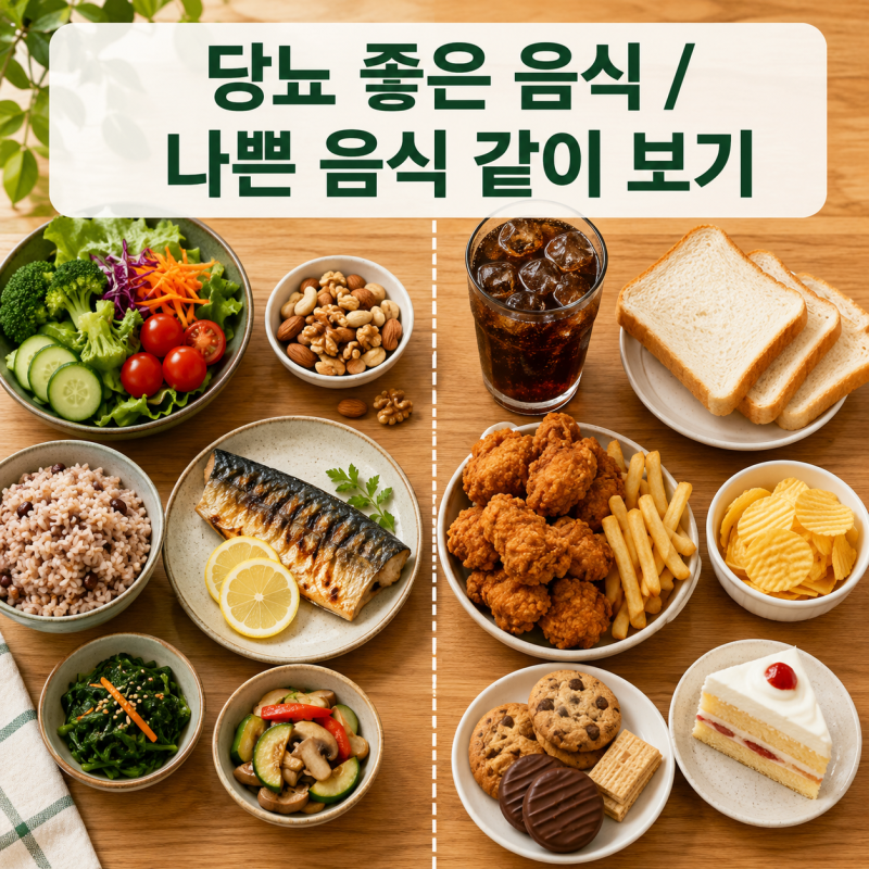 당뇨병에 좋은 음식, 안 좋은 음식과 같이 봐야 판단이 서요