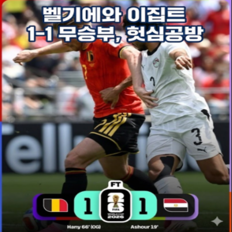  황금세대들의 마지막 대결이었던 벨기에와 이집트 1-1 무승부 헛심공방전!! 데브라이너와 루카쿠, 살라까지 이들의 마지막 월드컵이 시작되었다!!