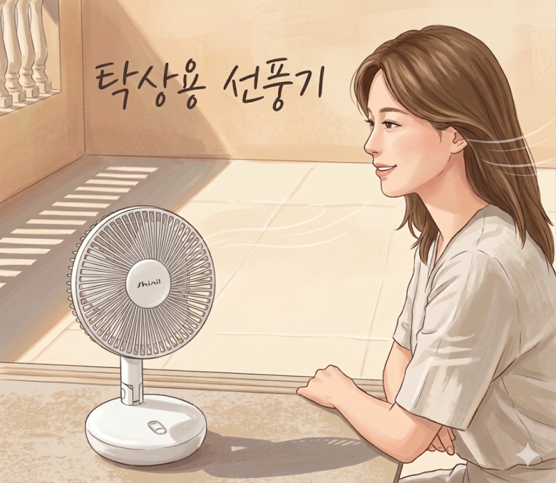 탁상용선풍기 무소음·무선·회전이 답인 이유 (사무실·이유식·캠핑)