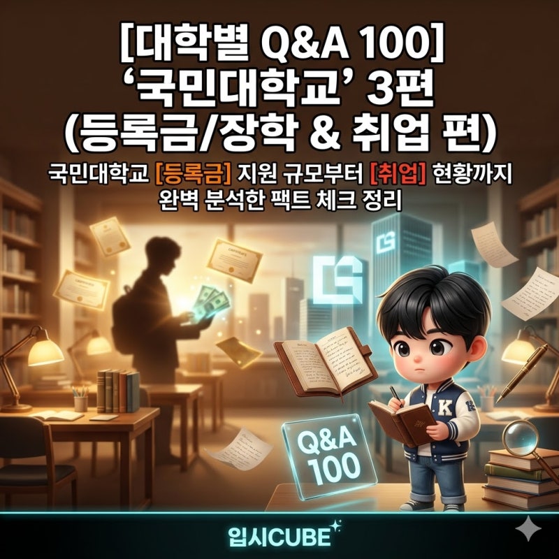 [대학별 Q&A 100] '국민대학교' 3편 (등록금/장학 & 취업 편)
