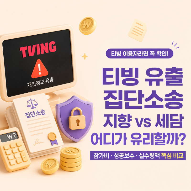 "참가비 1만원 냈는데.." 티빙 집단소송 세담 vs 지향, 실제 수령액 차이