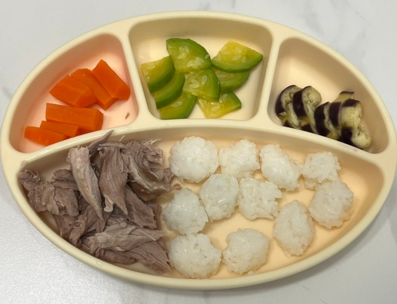 잘 먹는 아기의 하루 식단, 오늘도 잘 먹은 유아식 메뉴들이에요~(오트밀 계란죽, 아기 수육, ....