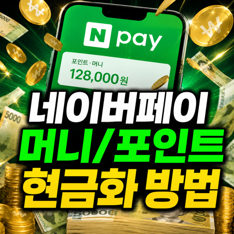 네이버페이 머니/포인트 "현금화(현금전환)" 하는 방법